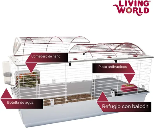 Miniatura 5 de Living world Deluxe hábitat, XL, Blanco