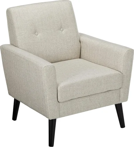 Christopher Knight Home Sienna Mid-Century - Silla de club de tela moderna, color beige, 29.5 pulgadas de profundidad x 31.1 pulgadas de ancho x