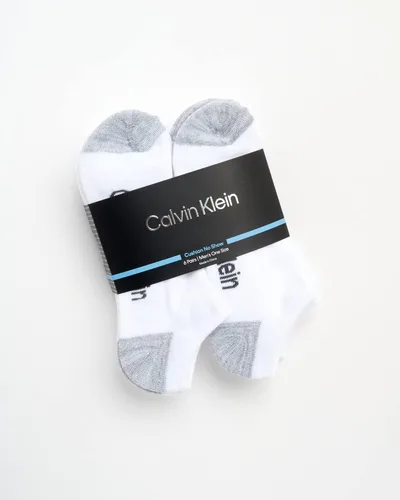 Miniatura 24 de Calvin Klein Calcetines para hombre, mezcla de algodón, acolchados, sin talla, forro de calcetines atléticos (6 unidades)