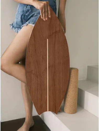 Miniatura 4 de Tabla de equilibrio para interiores, estilo surf, fitness en casa con rueda para ejercicio, entrenamiento atlético y deportes de tabla, divertido