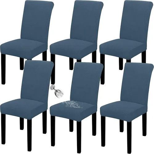 Miniatura 51 de Easy-Going - Juego de 2 fundas para sillas de comedor 100% impermeables, de tela Jacquard elástica, fundas protectoras removibles y lavables