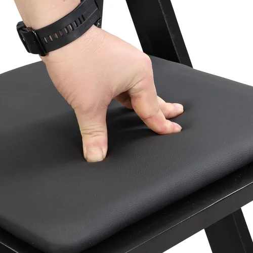 Miniatura 6 de Ball & Cast Silla plegable tapizada, paquete de 4, marco de madera maciza, altura del asiento de 16.9 pulgadas, respaldo y cojín de diseño