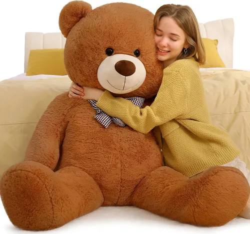 Miniatura 21 de Toys Studio - Adorable oso de peluche gigante, de 36 pulgadas, color gris, felpa suave, para novias y niñas Azul