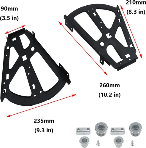 Miniatura 3 de Antrader 1 par de 2 capas de gabinete con marco abatible para zapatos Turing, negro mate Bisagras de cajón de acero inoxidable, accesorios