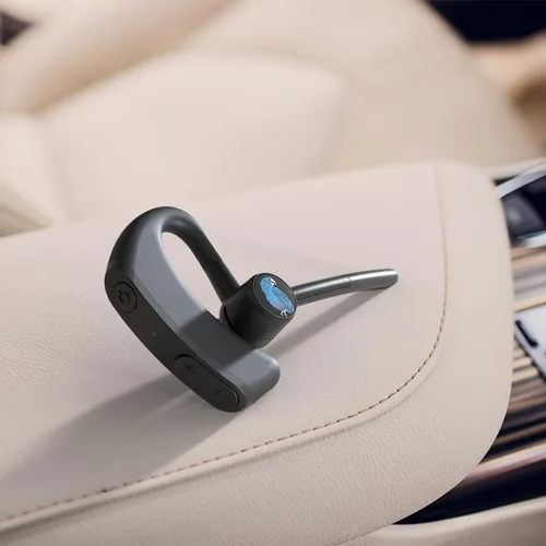 Miniatura 3 de BlueParrott Auriculares Bluetooth mono M500‑XT, micrófono dual alimentado por IA con cancelación de ruido del 93%, diseño de oreja abierta