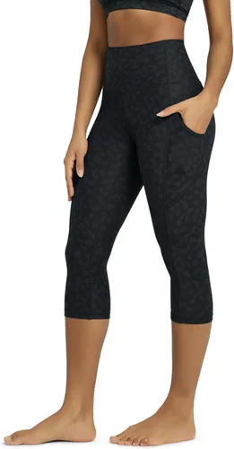 Miniatura 115 de ODODOS - Leggings capri de cintura alta para mujer con bolsillos, control de abdomen, no se transparentan, para entrenamiento atlético, running