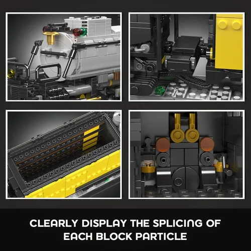 Miniatura 3 de Mould King 12049 - Juego de construcción de locomotora de vapor, más de 3040 piezas, kit de modelo de tren a gran escala con orugas y licitación