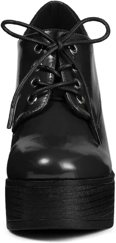Miniatura 3 de Allegra K Botines de tacón alto y grueso para mujer