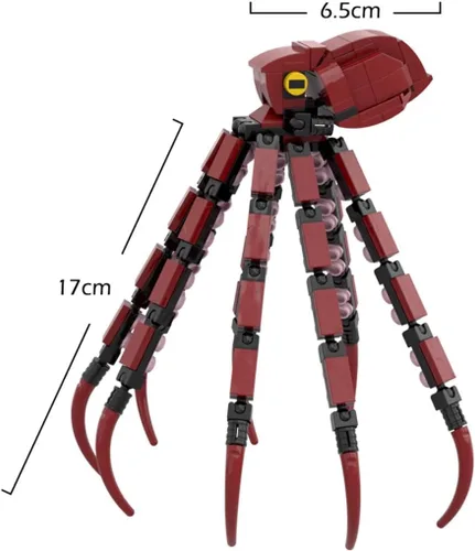 Miniatura 2 de Aetheria MOC - Juego de construcción de pulpo, criatura marina profunda, pulpo, bloques de construcción, ladrillos decorativos creativos