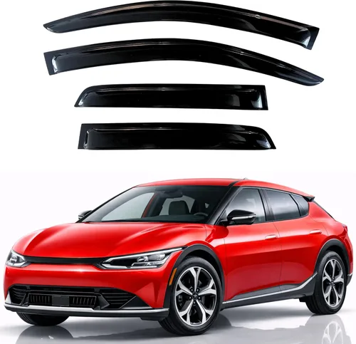 Miniatura 215 de KPY Visor de ventana compatible con Hyundai Tucson 2021-2025, 4 piezas de deflector de ventilación para ventana lateral, estilo Mugen, protector