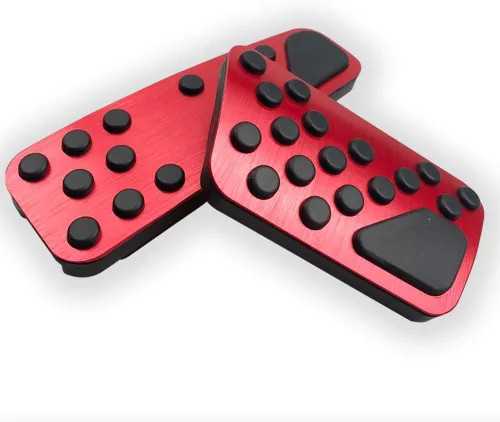 Miniatura 10 de LEXLEY 2 almohadillas antideslizantes de aluminio para pedal de freno de gas, cubiertas de pedal de acelerador sin perforación para Dodge 2009-2023