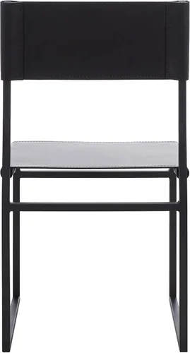 Miniatura 5 de SAFAVIEH Home Collection Layne Silla de comedor negra para sala de estar (totalmente montada)