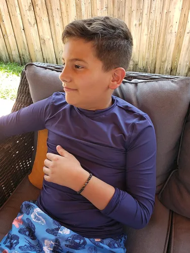Miniatura 11 de Karelia Creations Pulsera de protección de shungite para niños, idea de graduación 100% auténtica, se adapta a la mayoría de los adolescentes