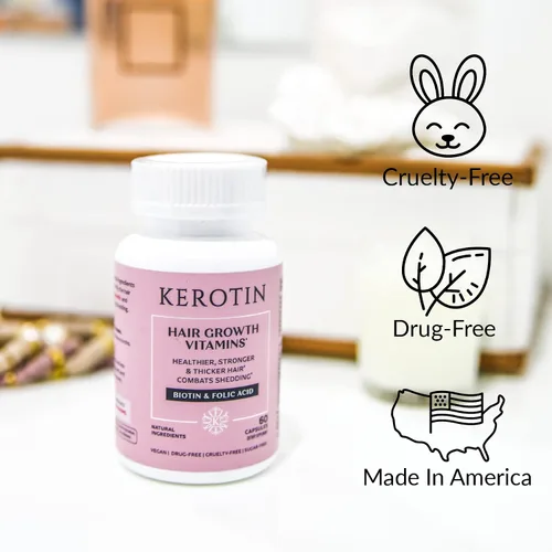 Miniatura 4 de Vitaminas de querotina para el crecimiento del cabello, suplemento de biotina, bloqueador de DHT, estimulador de colágeno, para apoyo a la pérdida