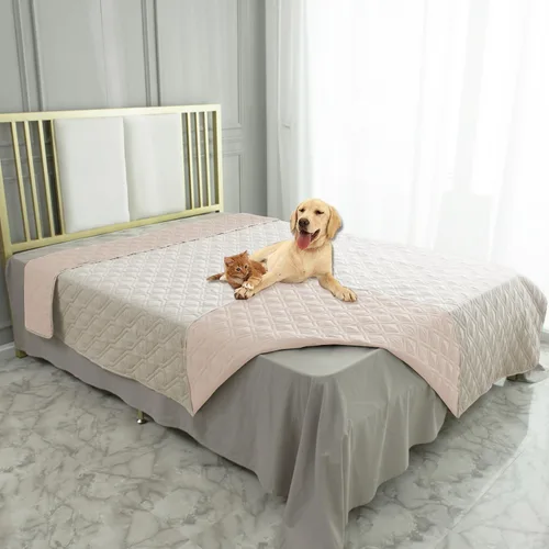 Miniatura 39 de Ameritex Funda Impermeable para Cama de Perro Manta para Mascotas para Muebles Cama Sillón Sofá Reversible Azul marino+azul piedra