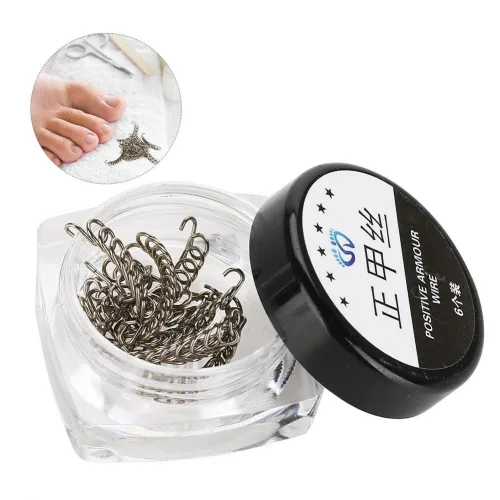 Corrector de uñas pedicura herramienta de cuidado de pies, 12 unids/caja de herramienta de corrección de uñas de los pies, 6 tamaños encarnados