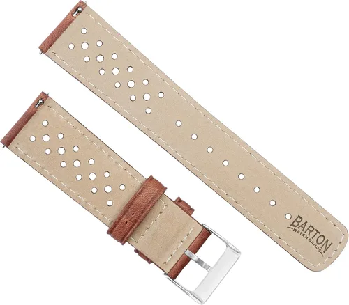 Miniatura 4 de Barton Racing & Rally Horween - Correas de cuero con barras de resorte de liberación rápida integradas, longitud estándar para muñecas de 5 a 8 a