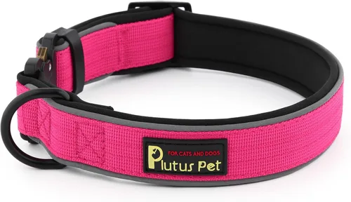 Collar táctico para perro Plutus Pet, reflectante, collar ajustable resistente para perro, suave acolchado y cómodo, para perros pequeños, medianos
