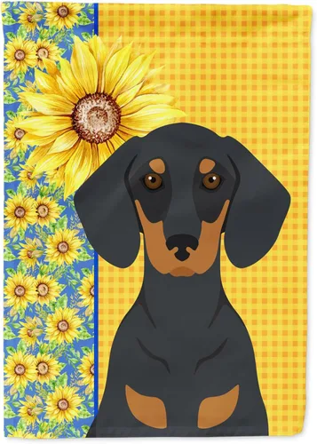 Miniatura 182 de Caroline's Treasures WDK5331CHF - Bandera de verano con diseño de girasoles rojos y blancos, manga grande, para porche, para colgar en la pared