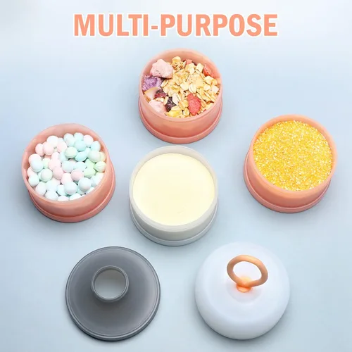 Miniatura 4 de Accmor - 2 unidades de dispensador de fórmula para bebés para llevar, dispensador de fórmula apilable, contenedor de fórmula para llevar, contenedor