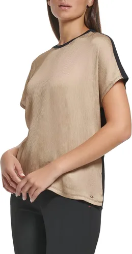 Miniatura 3 de Tommy Hilfiger Blusa de trabajo de manga corta para mujer