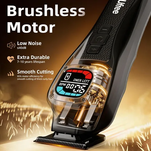 Miniatura 2 de Ufree Cortadora de pelo profesional para hombres, juego de cortapelos y recortadora de barbero profesional, cortapelos inalámbricos para hombre, kit