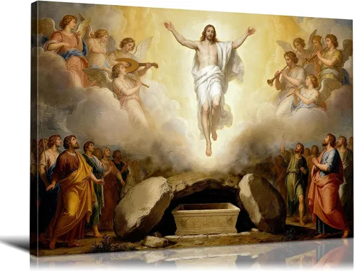 Miniatura 25 de Decoración de pared religiosa cristiana de 5 paneles de Leonardo Da Vinci, arte de pared de La última cena, imágenes de Jesús para decoración