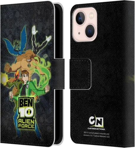 Miniatura 8 de Head Case Designs Officially Licensed Ben 10: Alien Force Ben's Jacket Graphics Leather Wallet Case Compatible with Apple iPhone 13 Mini