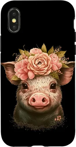 Miniatura 5 de Pig with Leopard Headband Flower Cute Pig Lover Case for iPhone 17