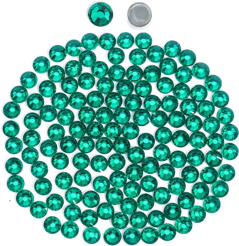 Miniatura 25 de Cristales negros redondos Hotfix de vidrio plano (SS12/3.2MM/1440pcs)