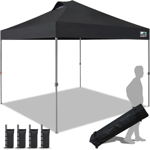 Miniatura 5 de Eurmax Tienda de campaña desplegable de Estados Unidos de 10 x 10, tienda de campaña para eventos de grado comercial con bolsa rodante patentada sin