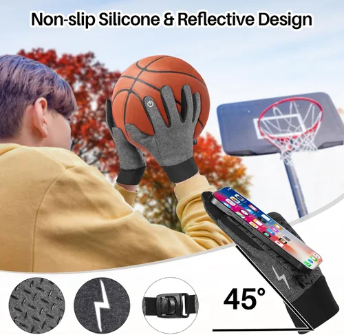 Miniatura 5 de JIAN YA NA Guantes de ciclismo de invierno para pantalla táctil para niños guantes térmicos antideslizantes a prueba de viento, guantes ligeros