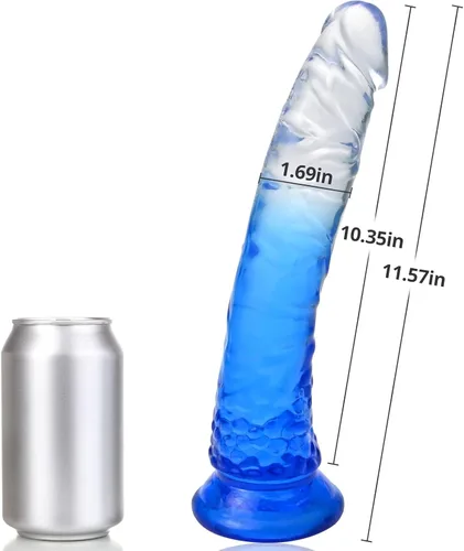 Miniatura 3 de Consolador realista de gelatina, consolador de punto G con fuerte ventosa para juego sin manos, pene flexible realista, juguete de masturbación