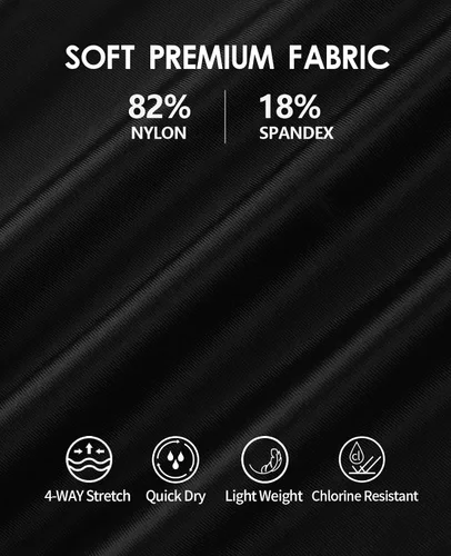 Miniatura 56 de beautyin - Traje de baño para mujer, traje de baño aeróbico y de competición de una pieza, estilo pantalón corto