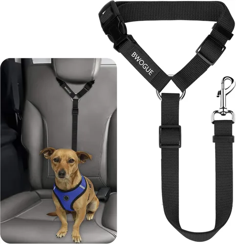 Miniatura 20 de BWOGUE Arnés de cinturón de seguridad para mascotas, cinturón de seguridad ajustable para reposacabezas de coche, arnés de cinturón de seguridad
