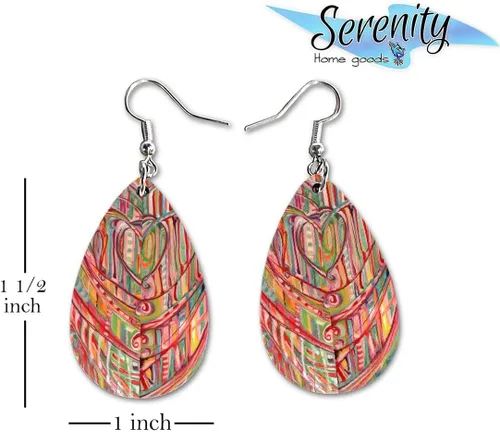 Miniatura 37 de Maureen Claffy Artist Collection Compassion Teardrop Dangle Earrings Set Cute Girls Womens Jewelry Earings Holiday Gifts Summer Decorations