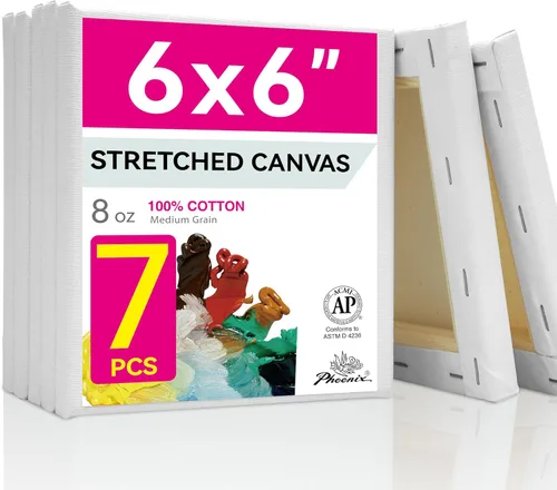 Miniatura 35 de PHOENIX - Lienzos de algodón blanco con bastidor para pintar, perfil de 5/8 pulgadas, imprimado triple para pinturas al óleo y acrílicas, 10x20