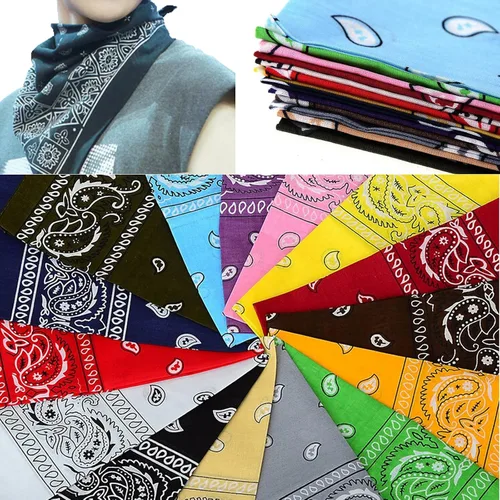 Miniatura 3 de BSLINO Bandanas 22 X 22 pulgadas 100% algodón novedad impresión de doble cara Paisley Cowboy Bandana Party Favor bufanda diadema pañuelos, Paisley