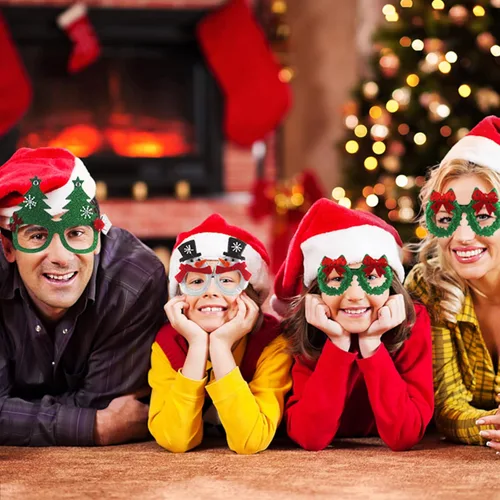Miniatura 6 de Juego de 12 diademas y sombreros de Navidad para fiestas, decoración navideña para fiestas de temporada navideña y accesorios para cabina de fotos