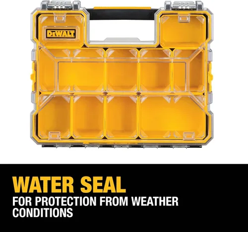Miniatura 3 de DEWALT Organizador de piezas pequeñas, caja de almacenamiento de hardware con separadores extraíbles, 10 compartimentos (DWST14825) (Paquete de 3)