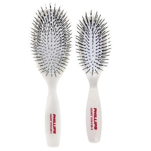 Miniatura 8 de Phillips Brush Co Light Touch 1 Cepillo de pelo de nailon acolchado ovalado, 8.75 pulgadas Ball Tipped Nylon Bristles Gently Detangle All Hair
