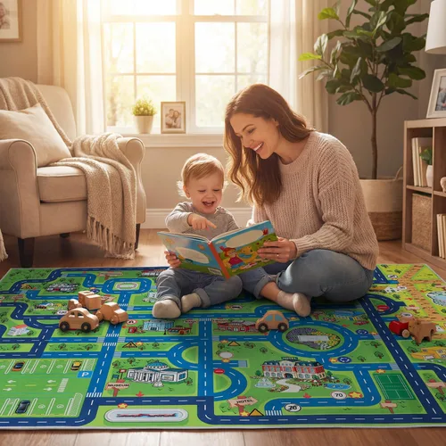 Miniatura 3 de Esup Alfombras antideslizantes de 4 x 6 pies para niños, perfectas para salas de juegos, dormitorios y guarderías, alfombra de seguridad extra