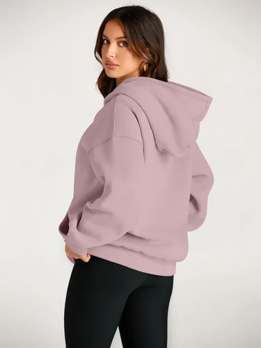 Miniatura 4 de EFAN - Sudadera con capucha para mujer - Sudadera de vellón sobredimensionada con mangas largas para otoño e invierno, ropa de moda inspirada