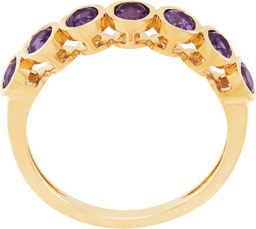 Miniatura 3 de Welry Anillo de banda de siete piedras en oro de 10 quilates, Oro