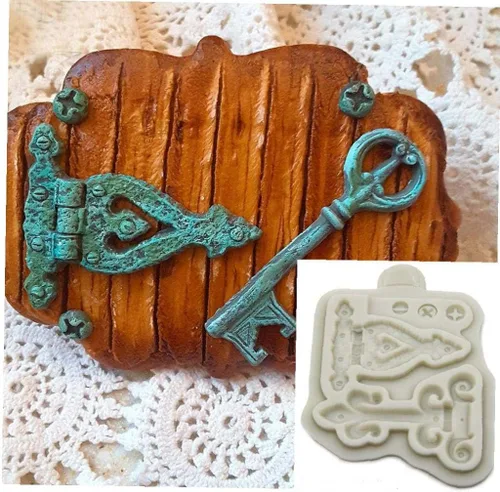 Miniatura 4 de Molde de silicona en forma de llave de chocolate, fondant, Sugarcraft, decoración de bricolaje, antiadherente, herramientas de decoración de pasta