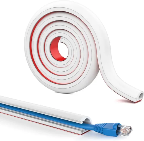 Miniatura 11 de UOMTFAI Cubierta de cable de pared de 39 pulgadas, cubierta de cable autoadhesivo para cables, cubierta de cable flexible para gestión de cables