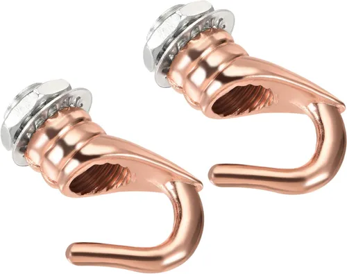 YOKIVE 2 ganchos de techo de aleación M10, colgador de accesorios colgantes galvanizados | Lámpara de araña colgante, ideal para el hogar (oro rosa,
