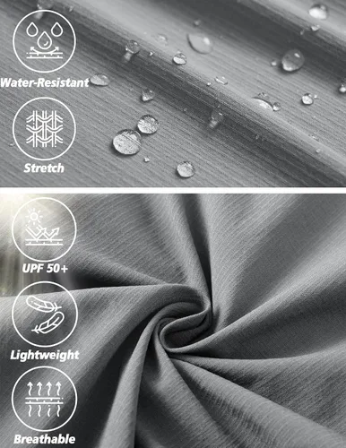 Miniatura 4 de Pantalones de senderismo para hombre, ligeros, resistentes al agua, de secado rápido, pesca, viajes, campamento, al aire libre, transpirables