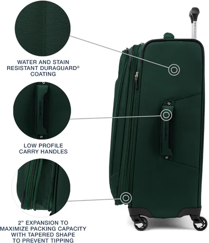 Miniatura 91 de Travelpro Maxlite 5 - Juego de 2 piezas de equipaje de mano de tela, expandibles con 4 ruedas giratorias, bolso blando para debajo del asiento, Negro