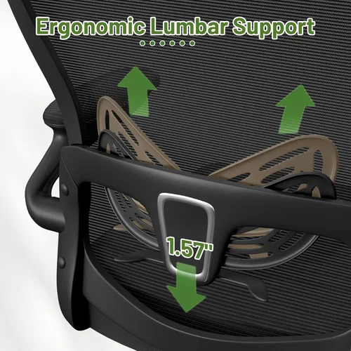 Miniatura 4 de Furmax Silla de oficina ergonómica ejecutiva con respaldo alto para computadora con reposacabezas 3D, reposabrazos de apoyo lumbar ajustables
